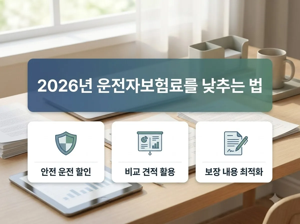 운전자보험 할인특약 모음 2026년 보험료 15% 아끼는 실무 가이드
