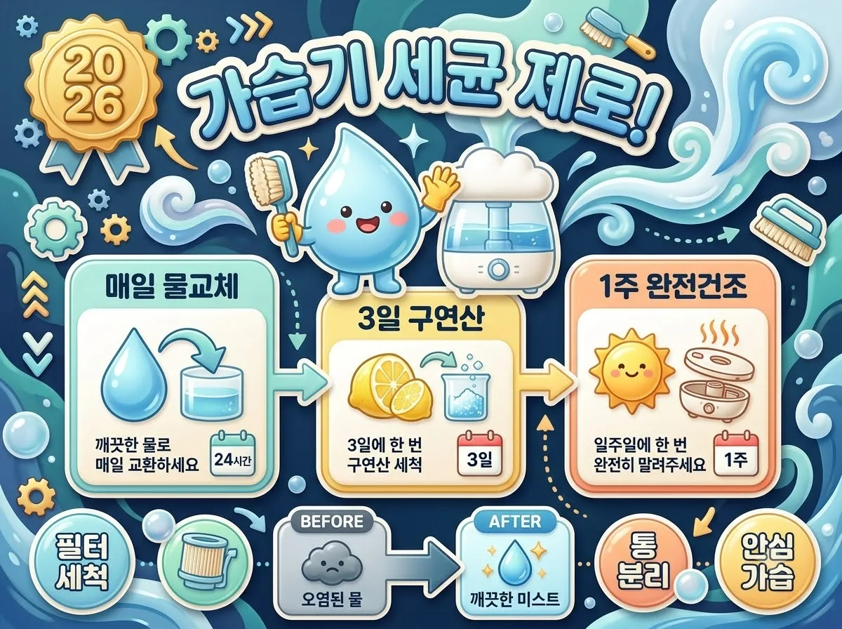 가습기 물때 제거하는 3가지 청소 주기와 올바른 관리법