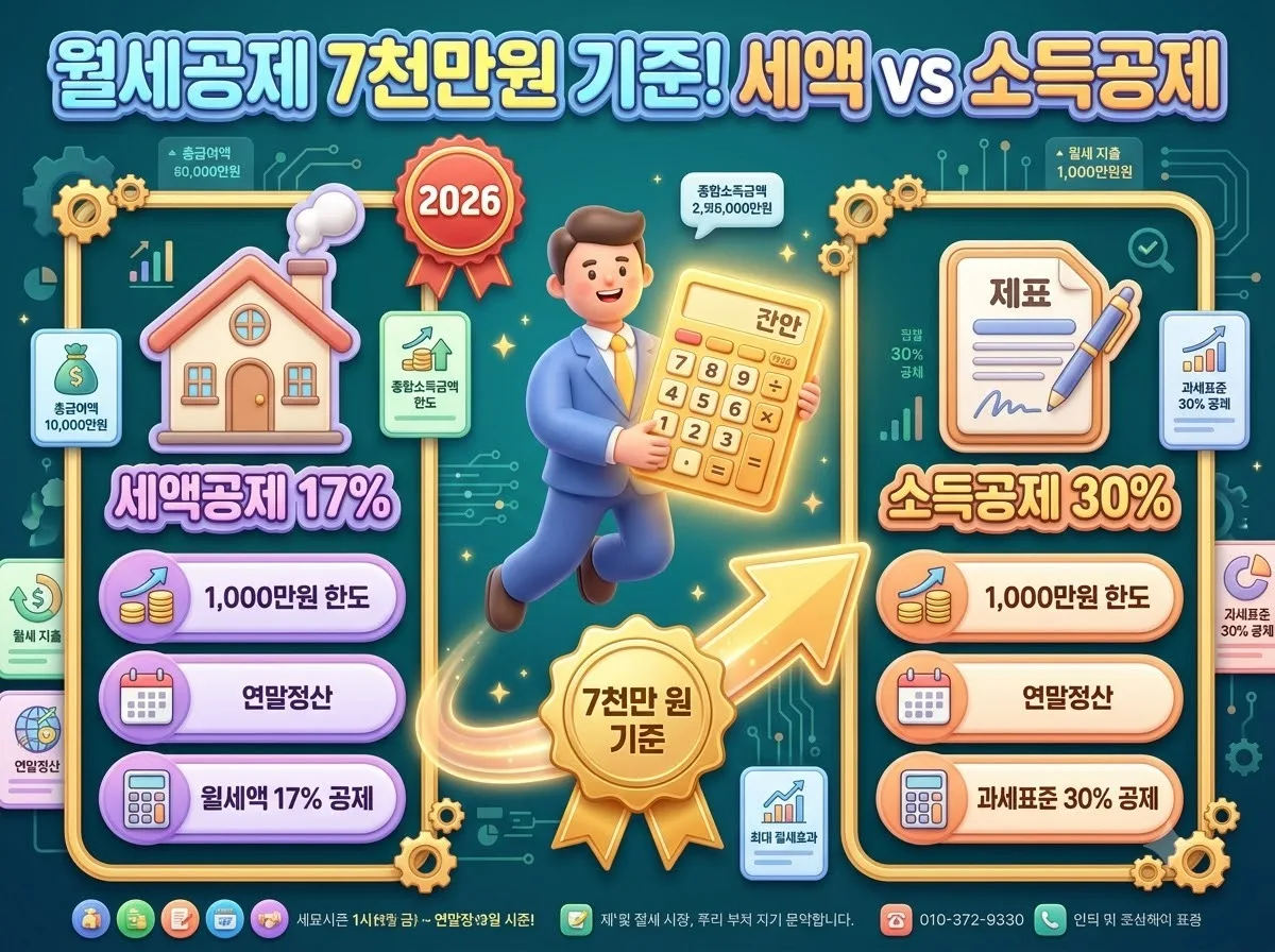 월세액 세액공제 소득공제 유리한 구간과 7천만원 기준 전환 전략