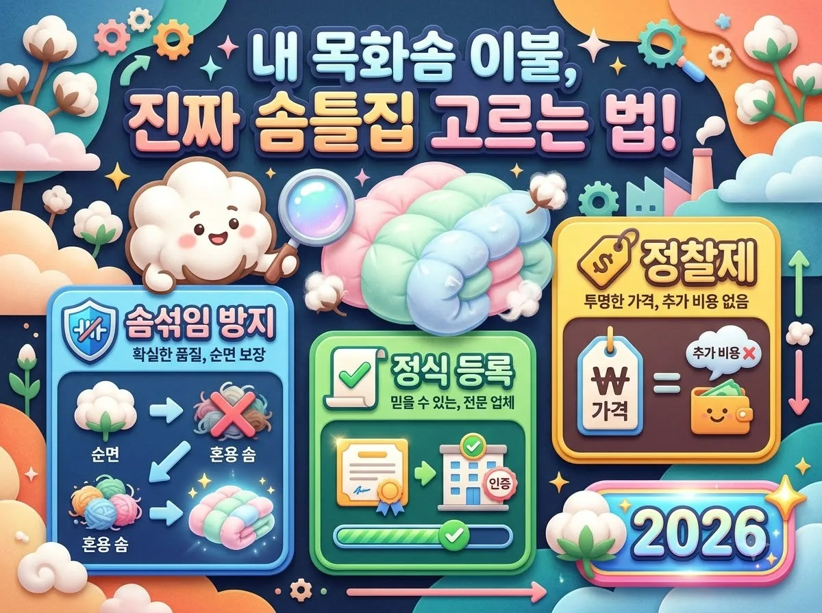 가성비 솜틀집 고르는 5가지 기준과 목화솜 리폼 주의점
