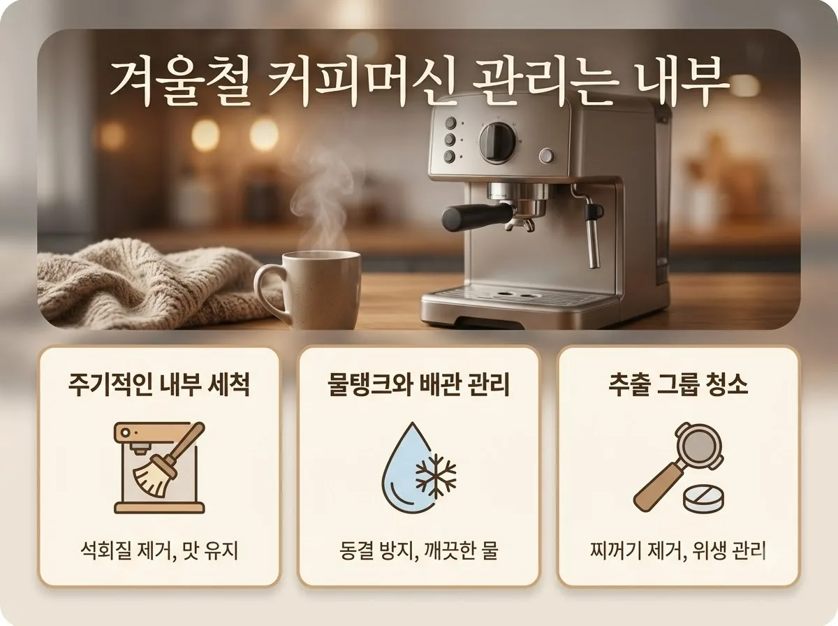 커피머신 겨울철 관리법: 동파 예방과 추출 품질 유지를 위한 5가지 핵심