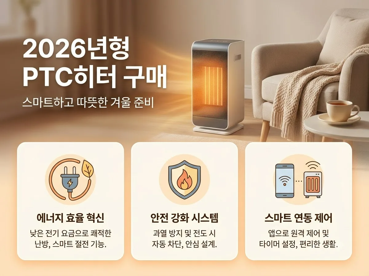 PTC히터 추천 2026년 전기히터 구매 시 반드시 체크할 핵심 기능 5가지