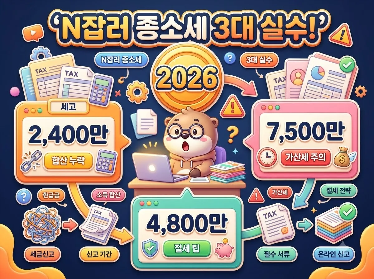 프리랜서 종합소득세 신고법: 2026년 N잡러가 가장 많이 틀리는 3가지 실수