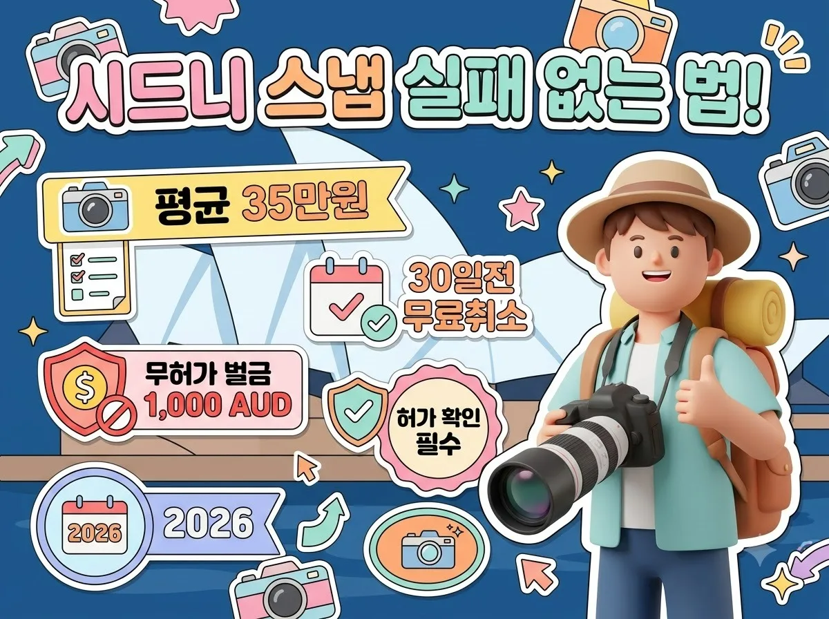 시드니 개인 스냅 촬영 실패 없는 선택법: 2026년 비용 및 주의사항