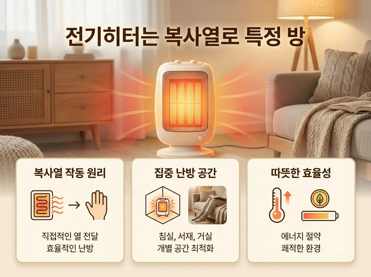 전기히터와 온풍기 차이 분석, 2026년 겨울철 효율적인 난방 가전 선택법