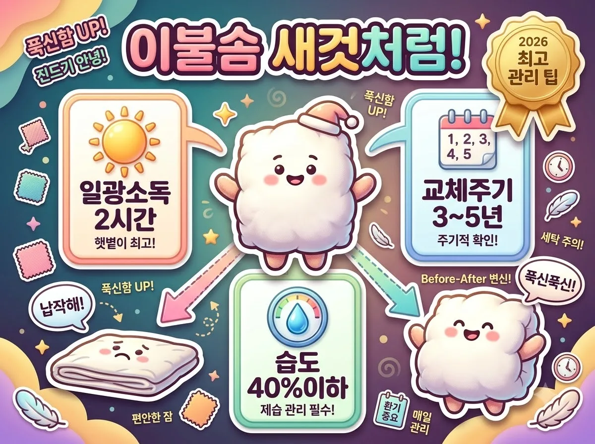 오래된 이불솜 새것처럼 관리하는 3가지 세탁법과 보관 비결