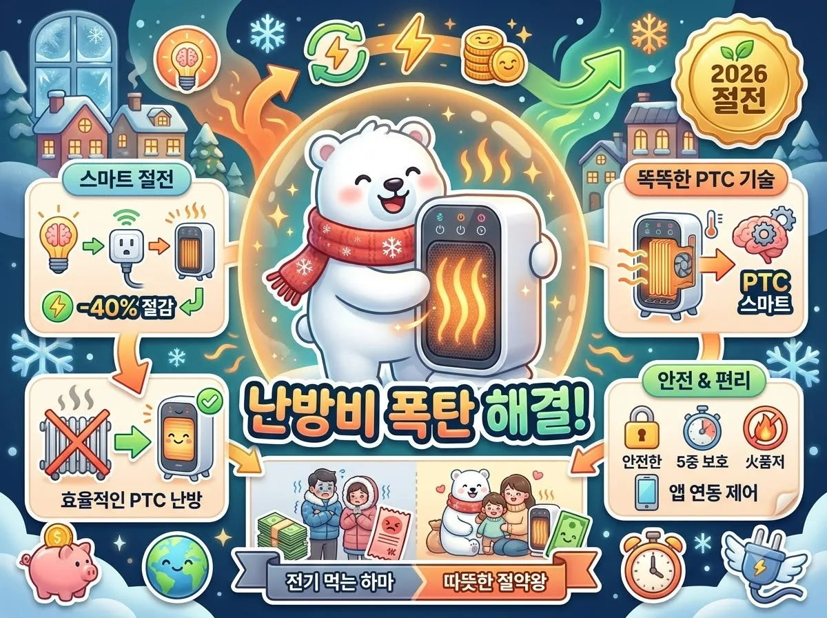 가정용 온풍기 추천, 2026년 절전 모델로 난방비 폭탄 피하는 법