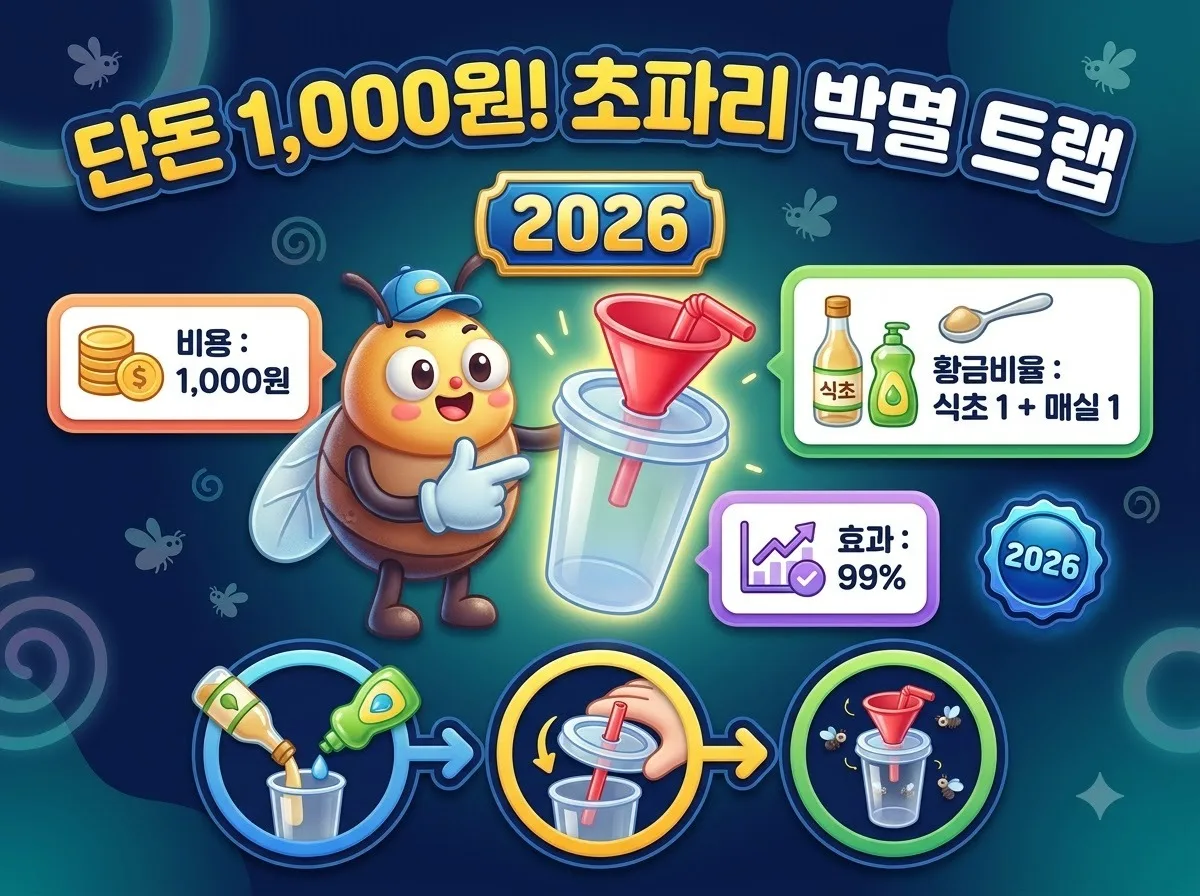 초파리 트랩 다이소 재료로 1000원에 실패 없이 만드는 법