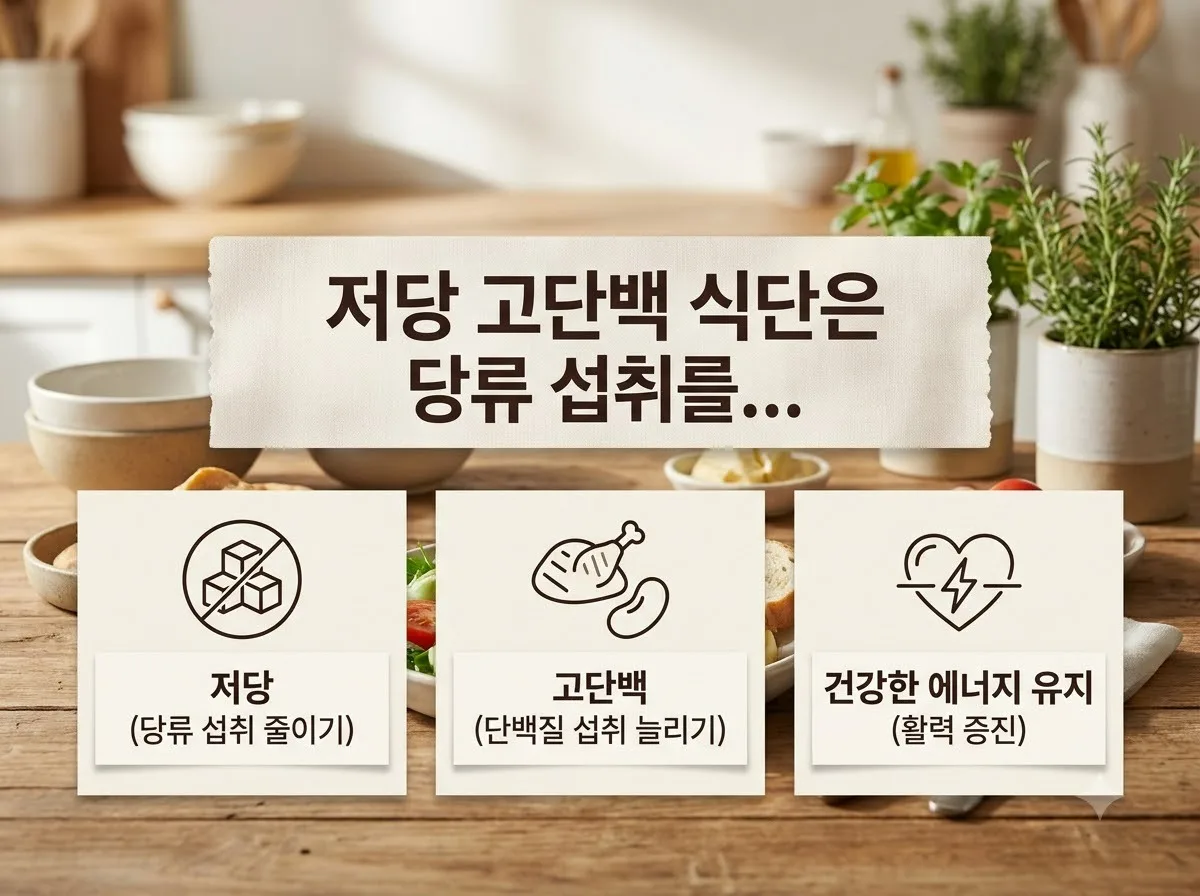 체중조절용 저당 고단백 식단, 2026년 핵심 가이드와 주의점 3가지