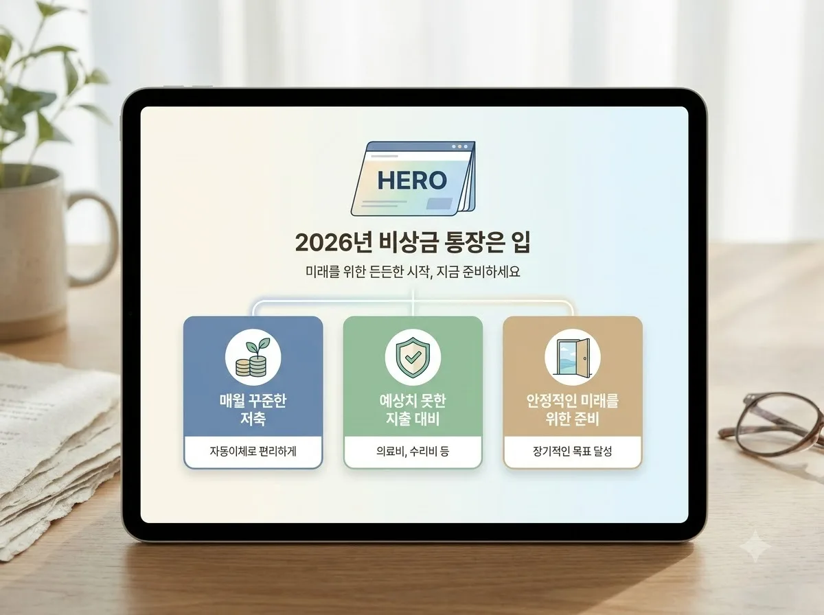 비상금 통장 만드는 법, 2026년 금리 높은 파킹통장 3가지 추천