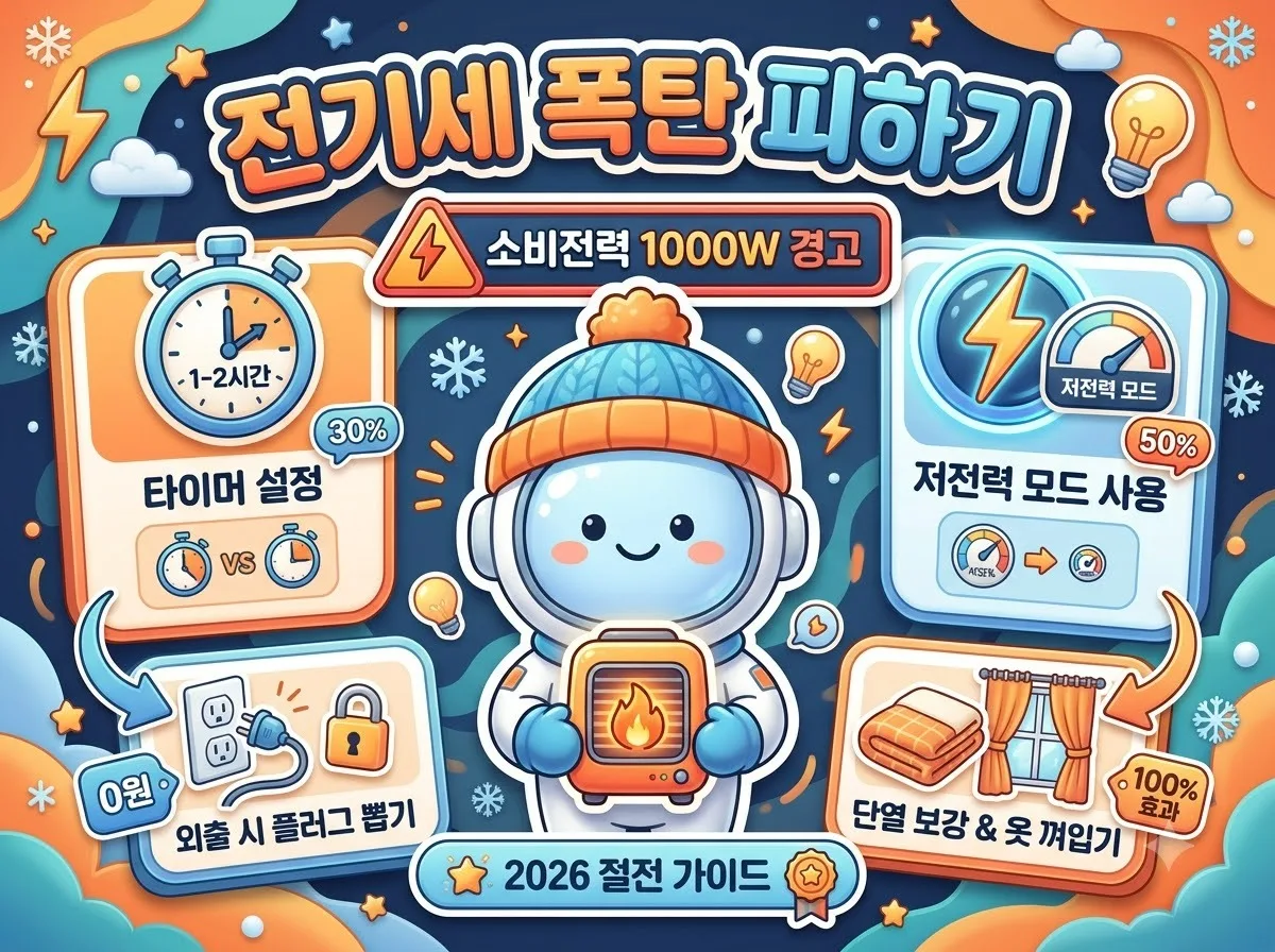 미니 온풍기 선택 시 전기세 폭탄 피하는 3가지 예방법