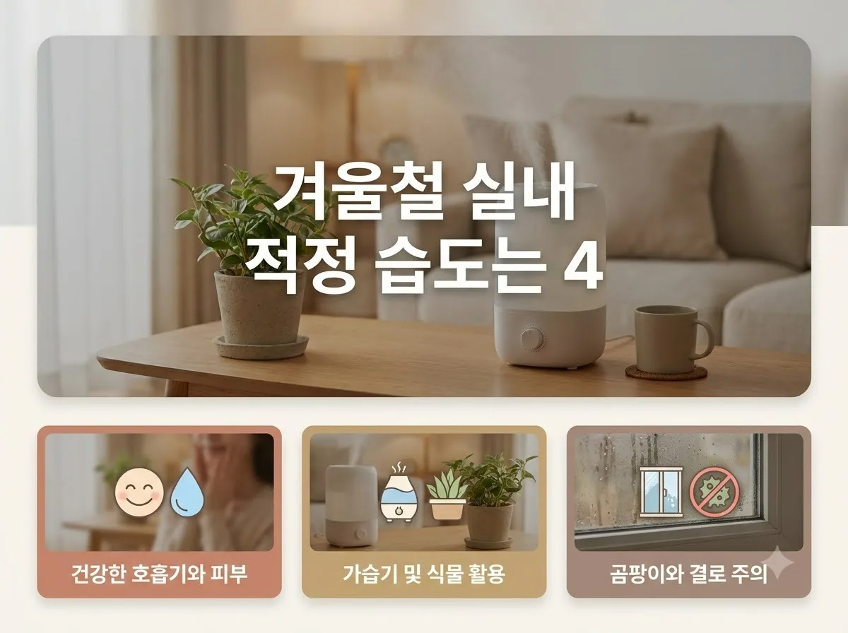 겨울철 가습기 필수일까? 2026년 실내 적정 습도 유지 방법