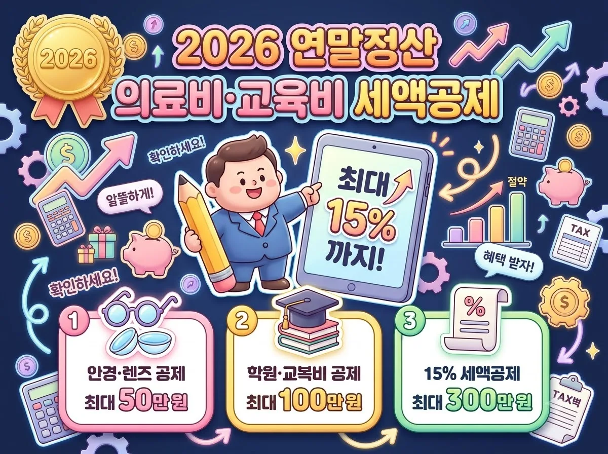 의료비 교육비 세액공제 놓치기 쉬운 5가지 항목과 2026년 개정 기준