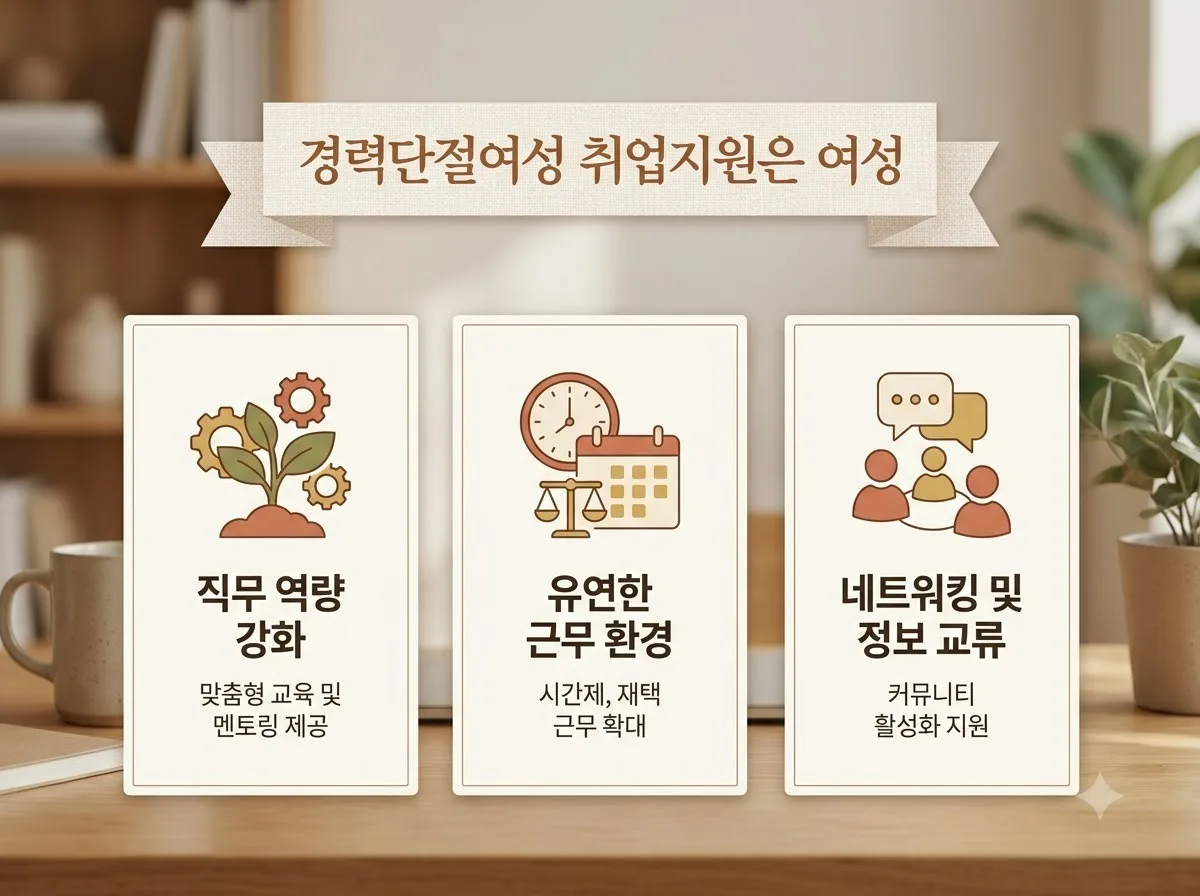 경력단절여성 취업지원 혜택과 직업훈련 신청 방법 핵심을 요약한 대표 썸네일 이미지
