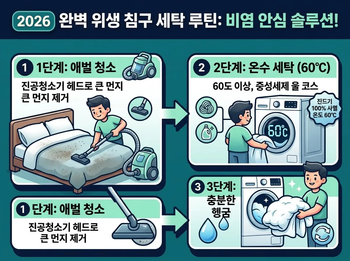 비염 환자 여름 침구류 관리, 진드기 차단 커버 선택과 2026년 청결 수칙 이미지 2