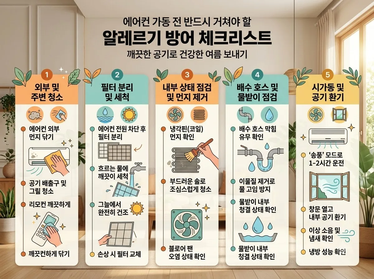 원룸 에어컨 곰팡이 제거법, 2026년 여름 비염 재채기 멈추는 3단계 이미지 2