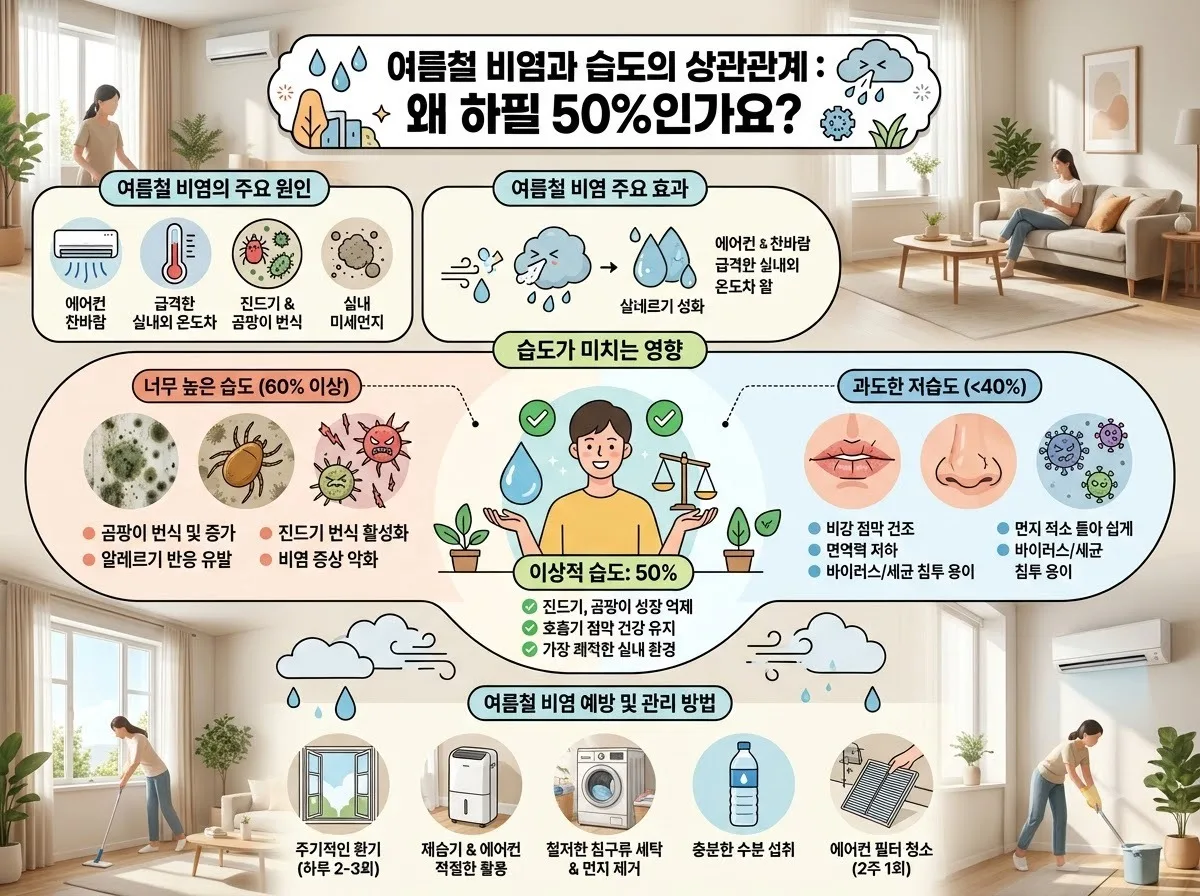 여름철 비염 환자 습도 50% 맞추는 제습기 활용법 3가지 이미지 1