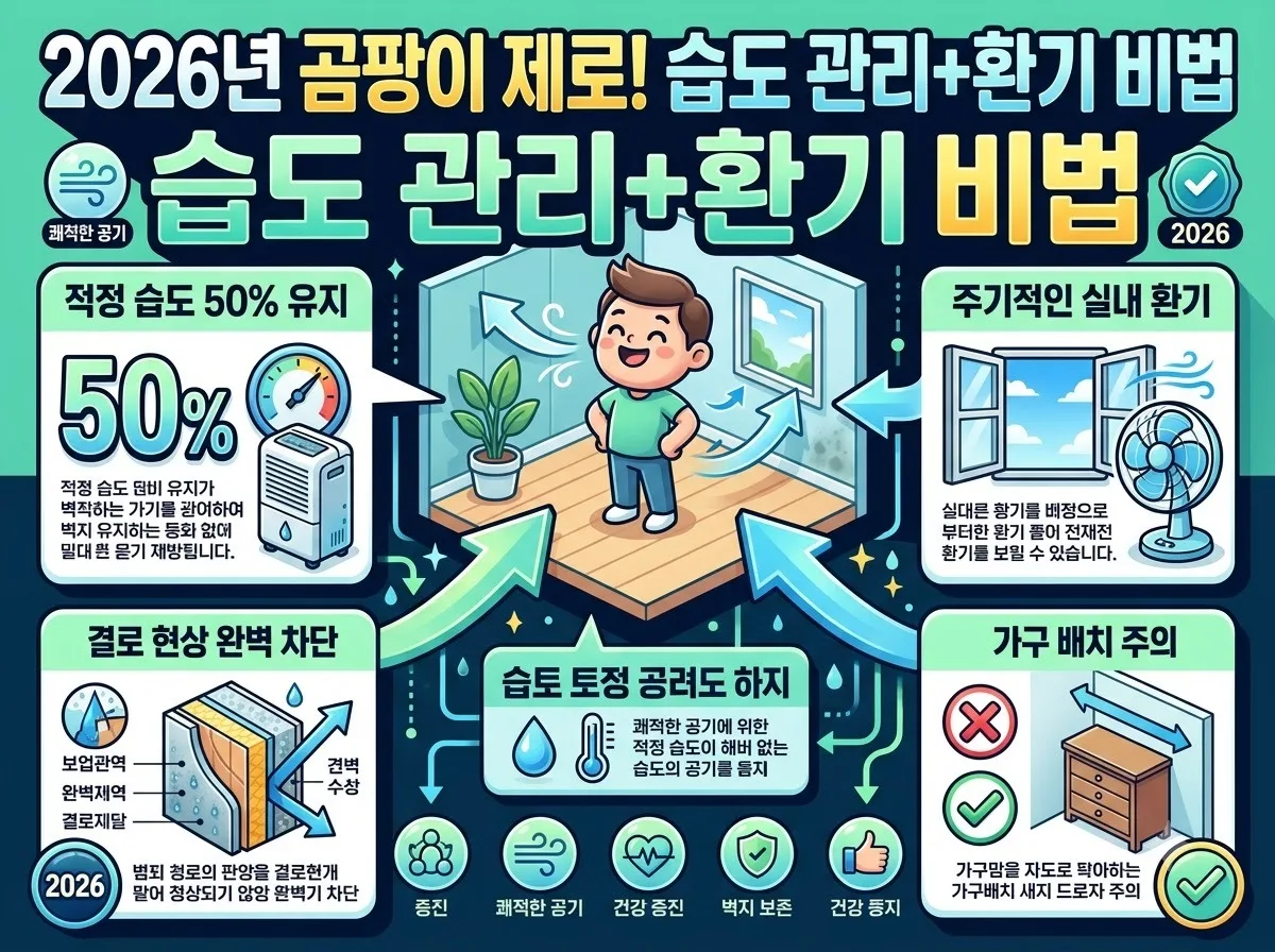 벽지 곰팡이 알레르기 비염 증상, 2026년 꼭 지킬 실내 제거 수칙 이미지 2