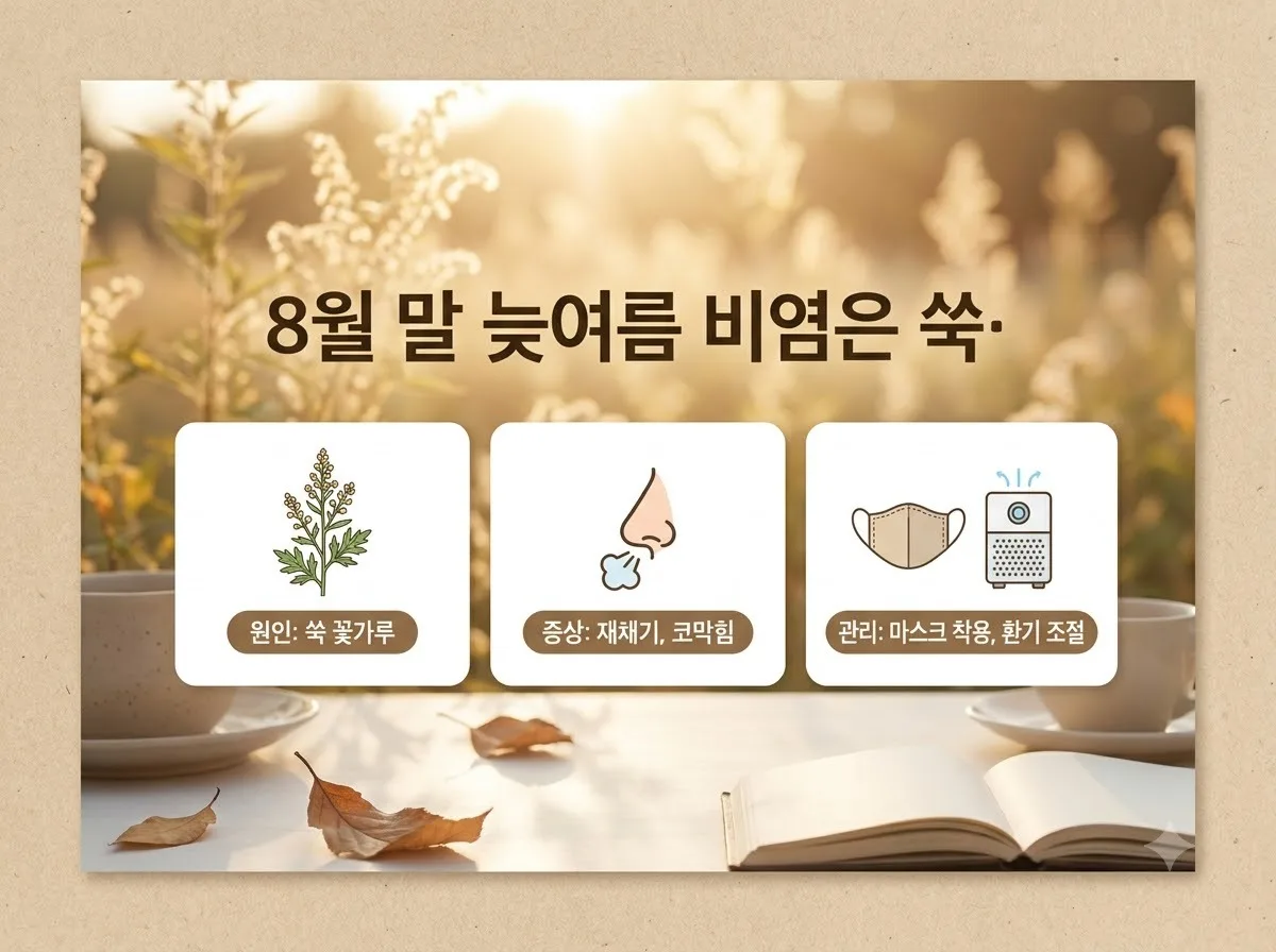 늦은 여름 비염 8월 환절기 콧물·재채기 잡는 5가지 필수 관리법