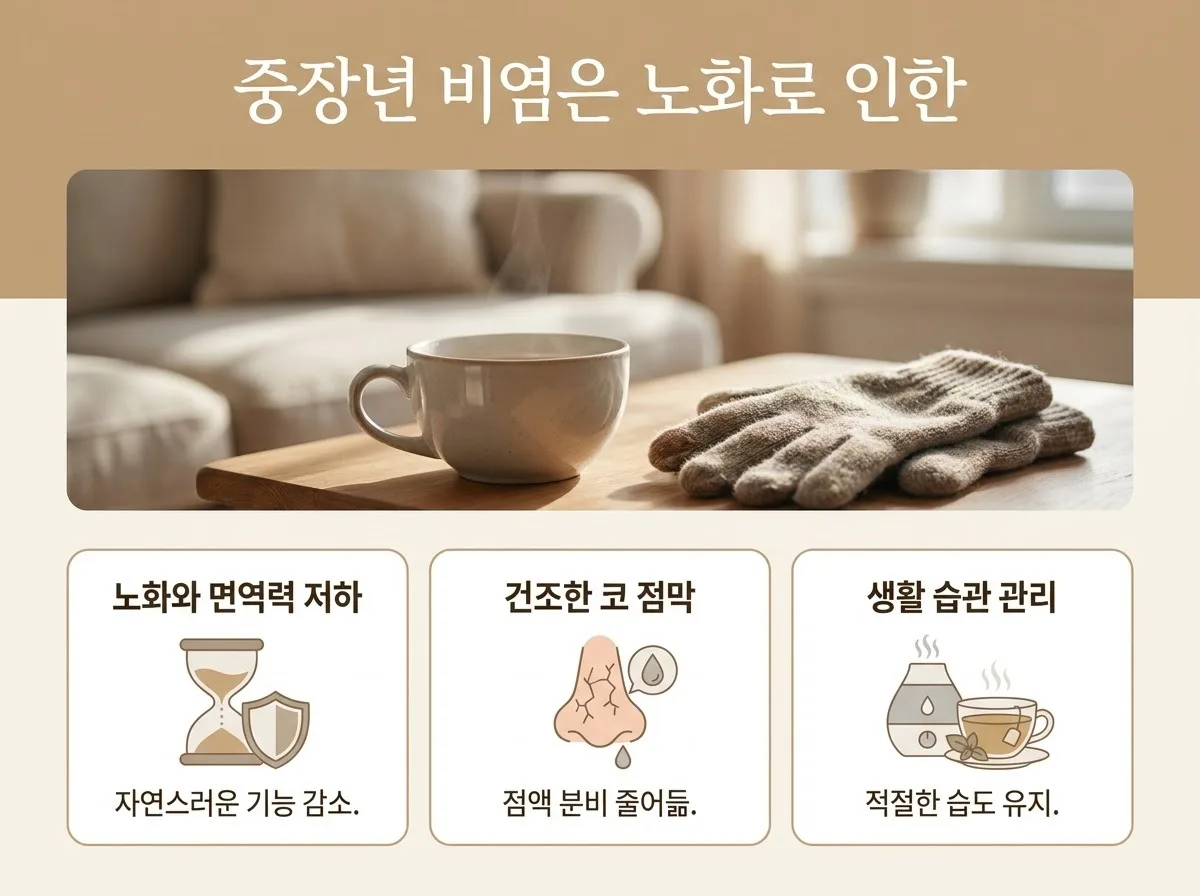 중장년 비염 관리 방법 5가지, 2026년 호흡기 건강을 위한 필수 수칙