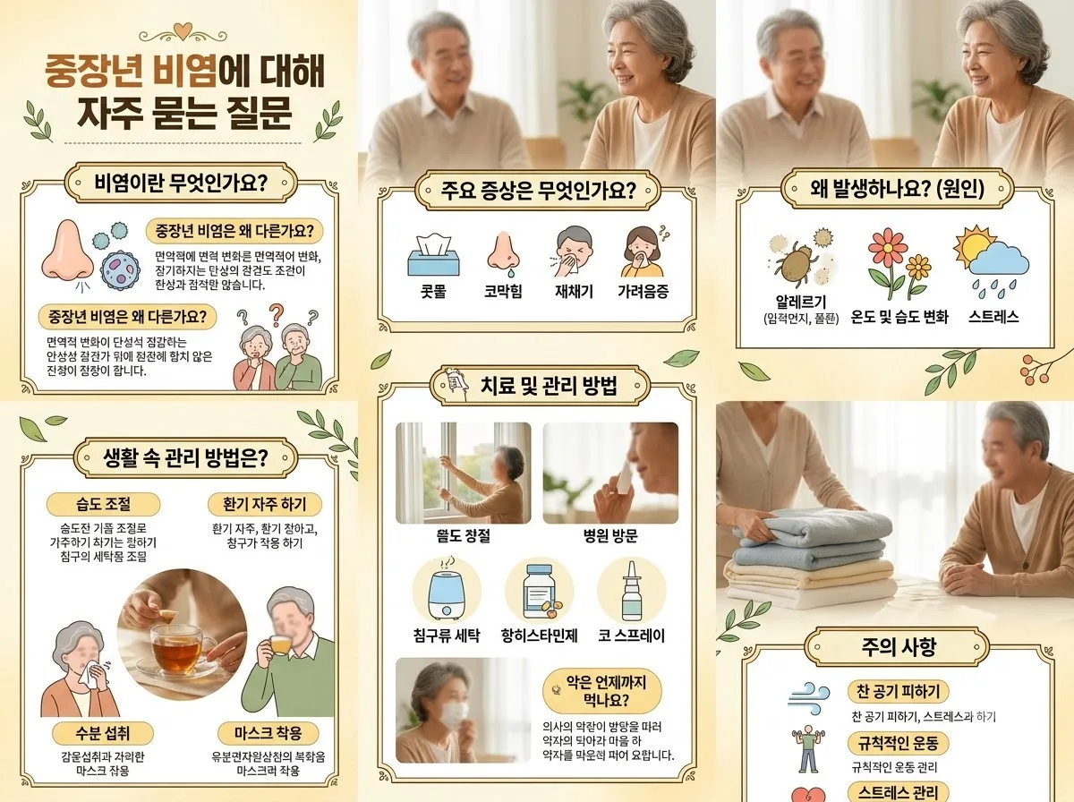 중장년 비염 관리 방법 5가지, 2026년 호흡기 건강을 위한 필수 수칙 이미지 2
