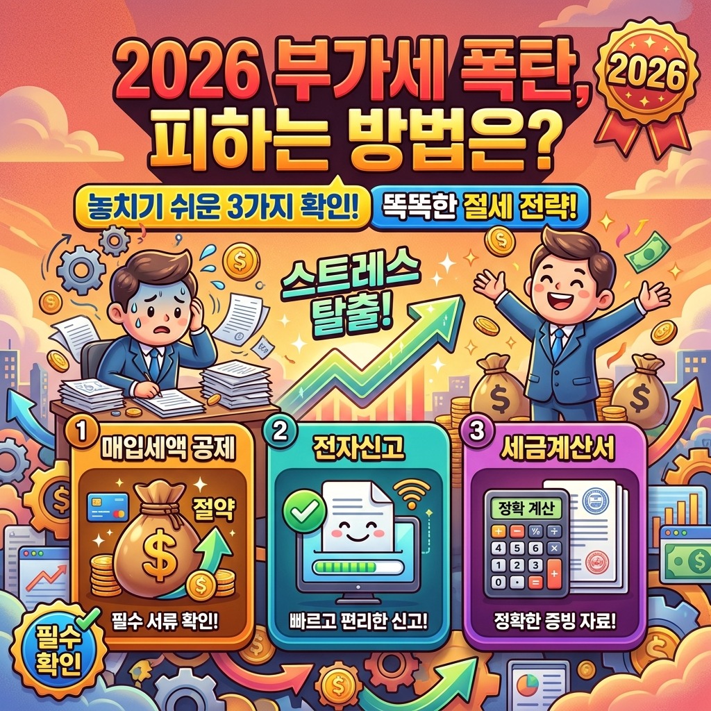 2026 부가세 1기 확정신고, 놓치기 쉬운 3가지와 절세 전략