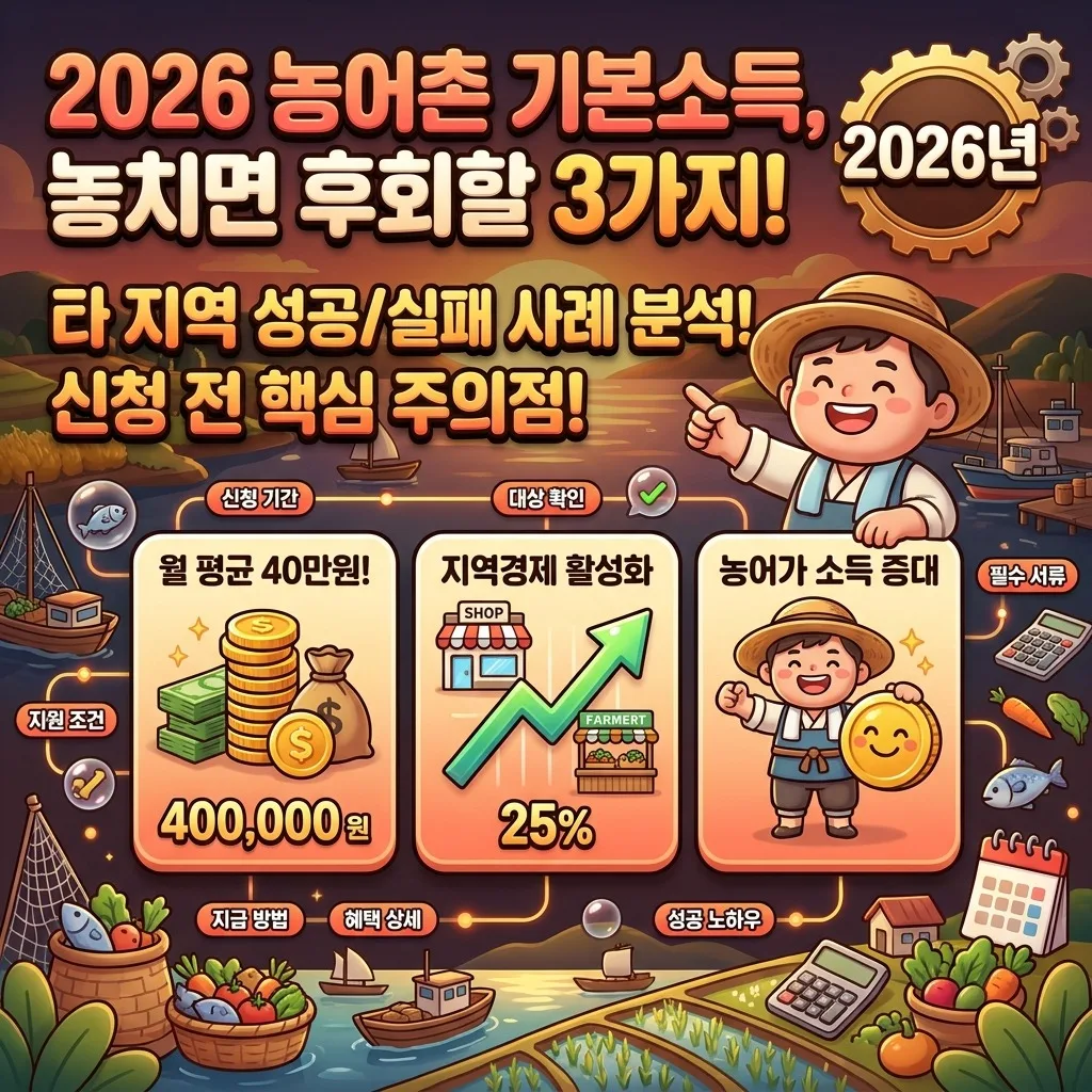 2026 농어촌 기본소득, 타 지역 사례로 본 신청 전 3가지 주의점