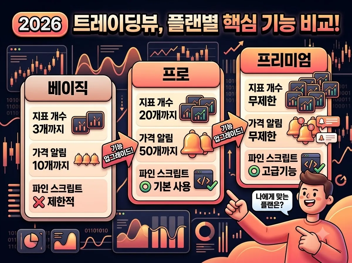 트레이딩뷰 2026년 요금제 선택과 흔한 실수 3가지: 스마트한 차트 활용법 이미지 1