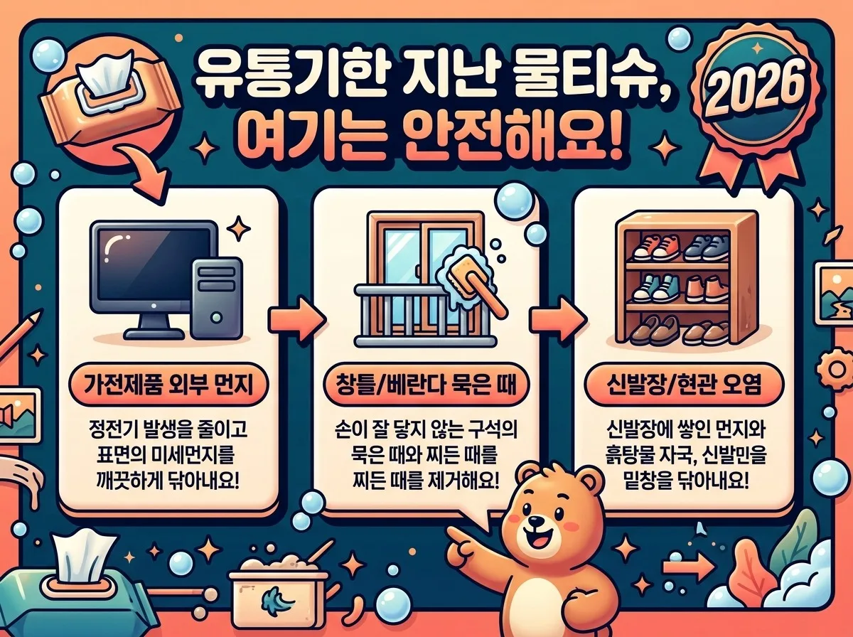 아기물티슈 유통기한 지난 제품 안전한 3가지 청소 재활용법 이미지 1