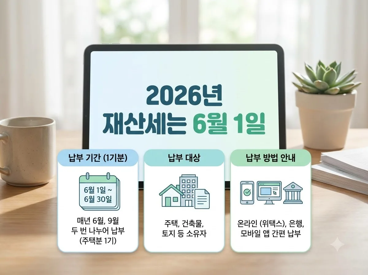 재산세 납부 시 주의할 점 5가지, 2026년 실수 없이 세금 아끼는 법