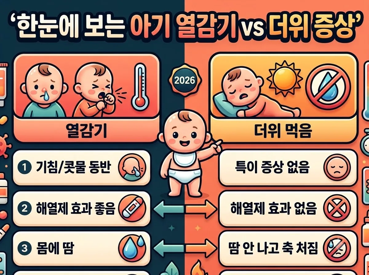 아기 열감기 vs 더위 먹었을 때 증상 구분법, 3가지 팁 이미지 1