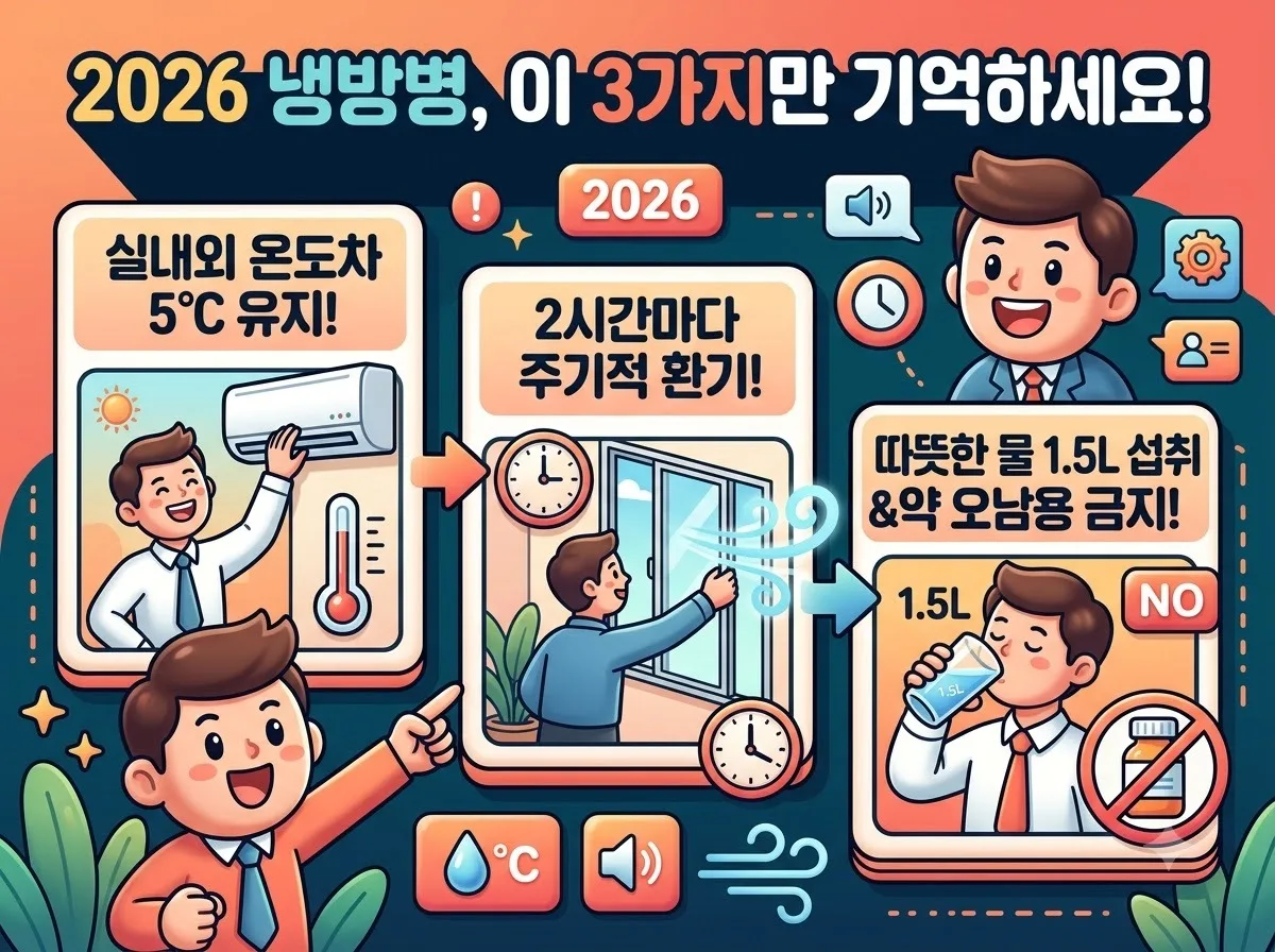냉방병 증상 잘못된 대처 금물! 2026년 여름 직장인 올바른 관리법 3가지 이미지 2