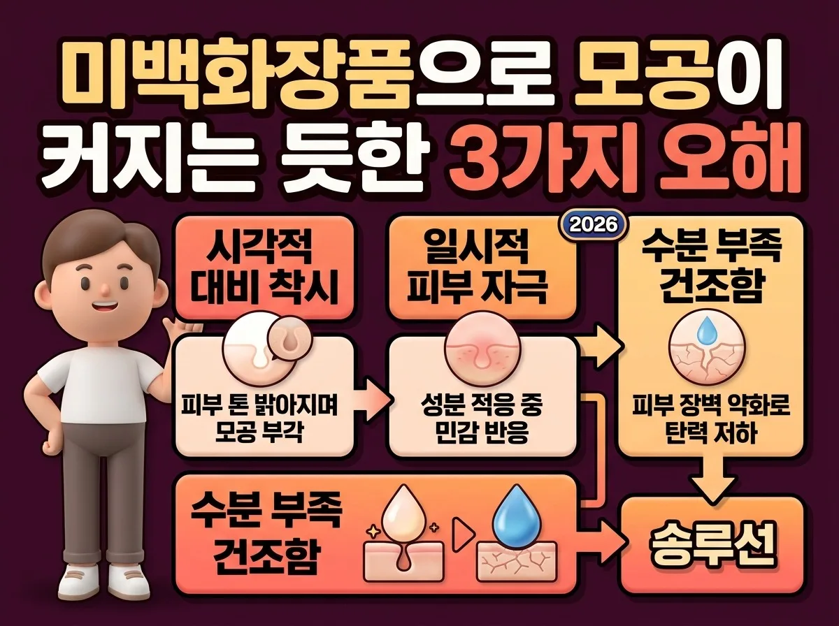 미백화장품 사용 시 모공이 커지는 듯한 이유 3가지와 올바른 관리법 이미지 1