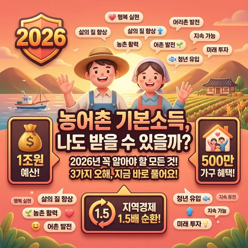 2026 농어촌 기본소득: 신청 자격부터 혜택까지 3가지 오해와 주의점
