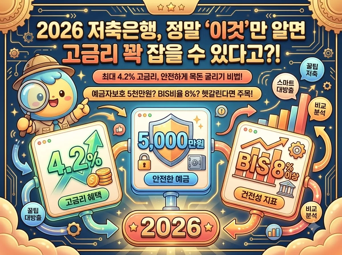 저축은행금리비교 2026년 하반기 고수익 상품 선택법과 3가지 주의점