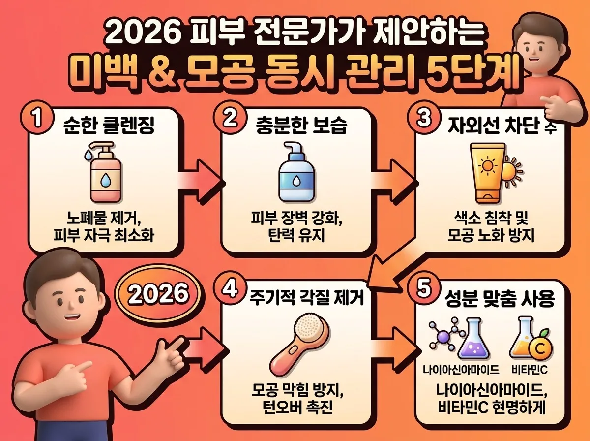 미백화장품 사용 시 모공이 커지는 듯한 이유 3가지와 올바른 관리법 이미지 2