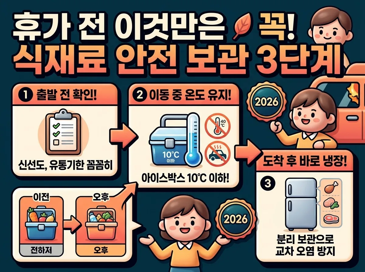 여름 휴가철 식중독 예방, 2026년 필수 안전 보관법 이미지 1