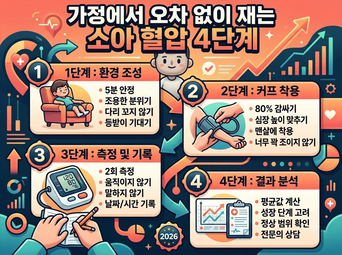 소아 혈압 측정 방법, 2026년 가정에서 오차 없이 정확히 재는 노하우 이미지 1