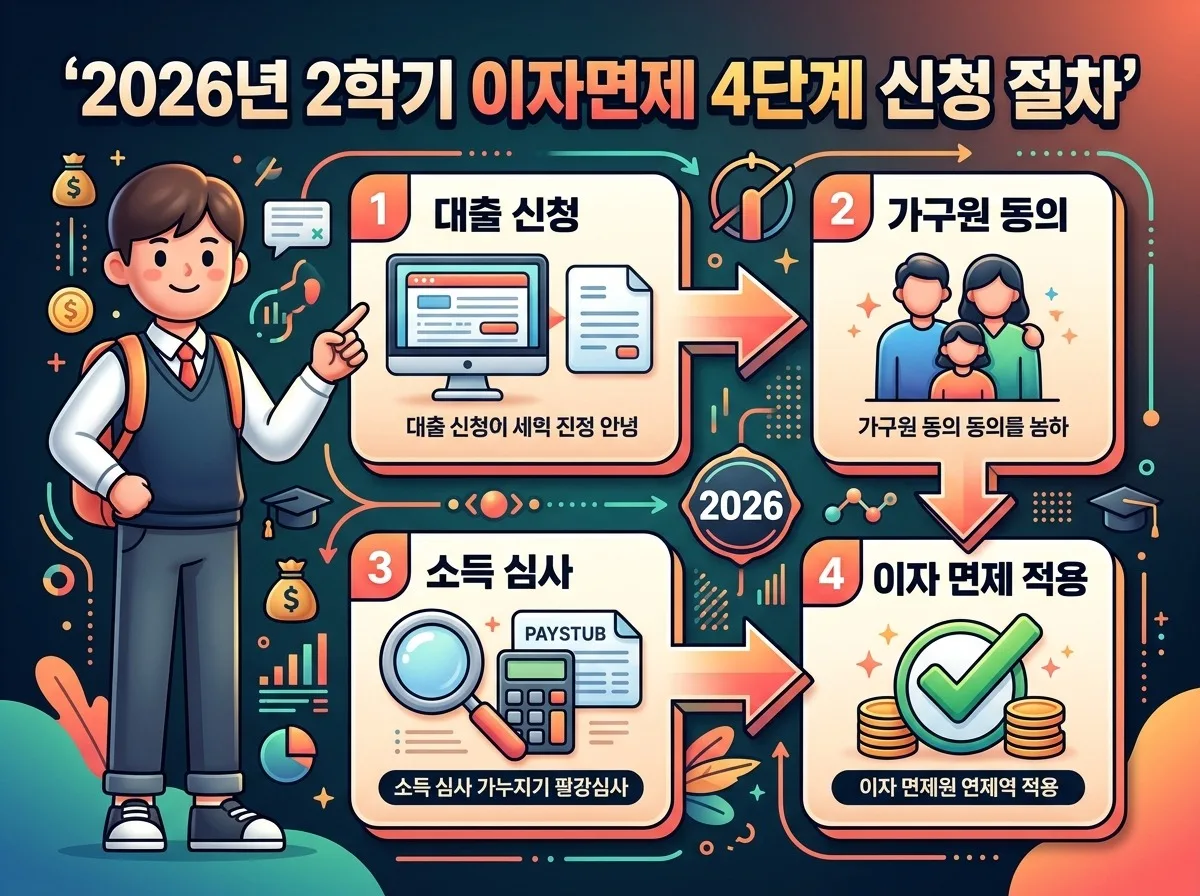 6구간 학자금대출 이자면제: 2026년 2학기 신청 절차와 주의점 이미지 1