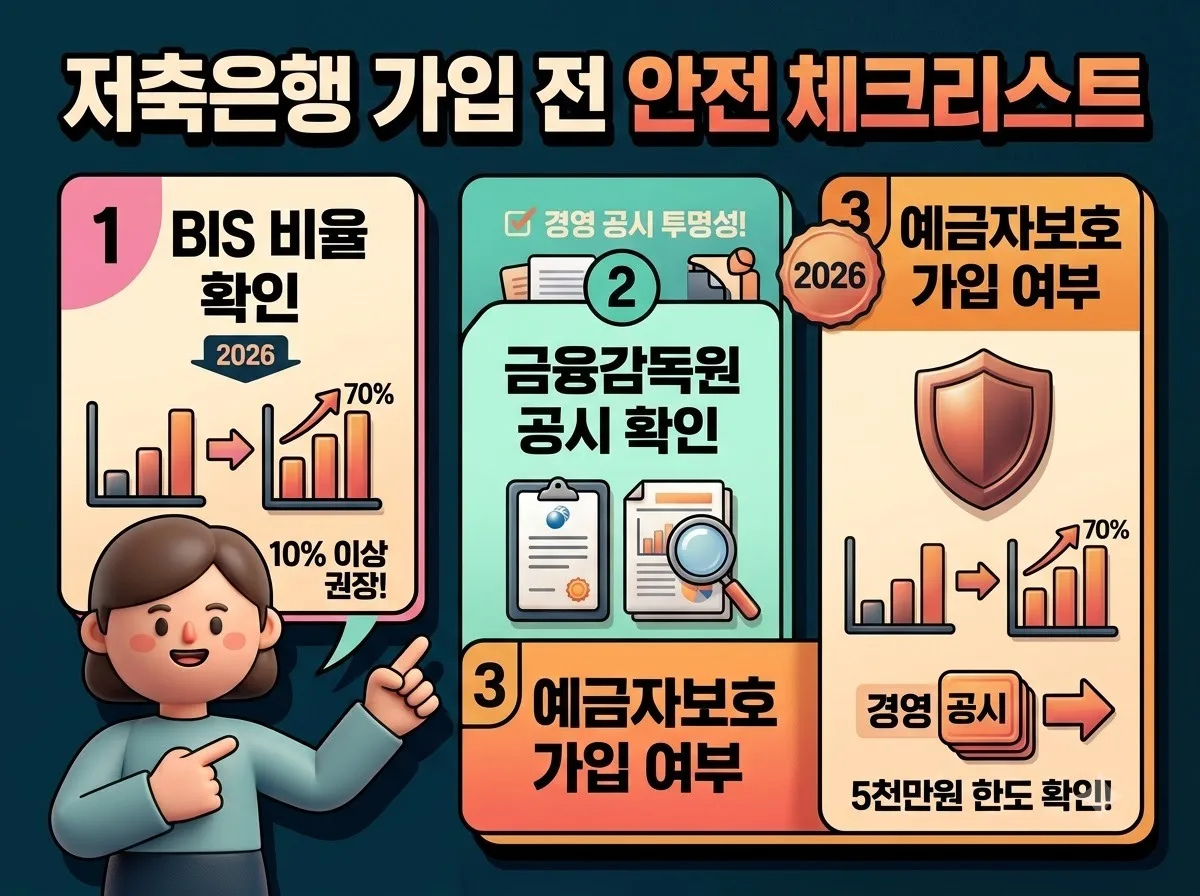 저축은행예금 가입 전 확인해야 할 3가지 주의사항과 2026년 수익률 관리 이미지 2