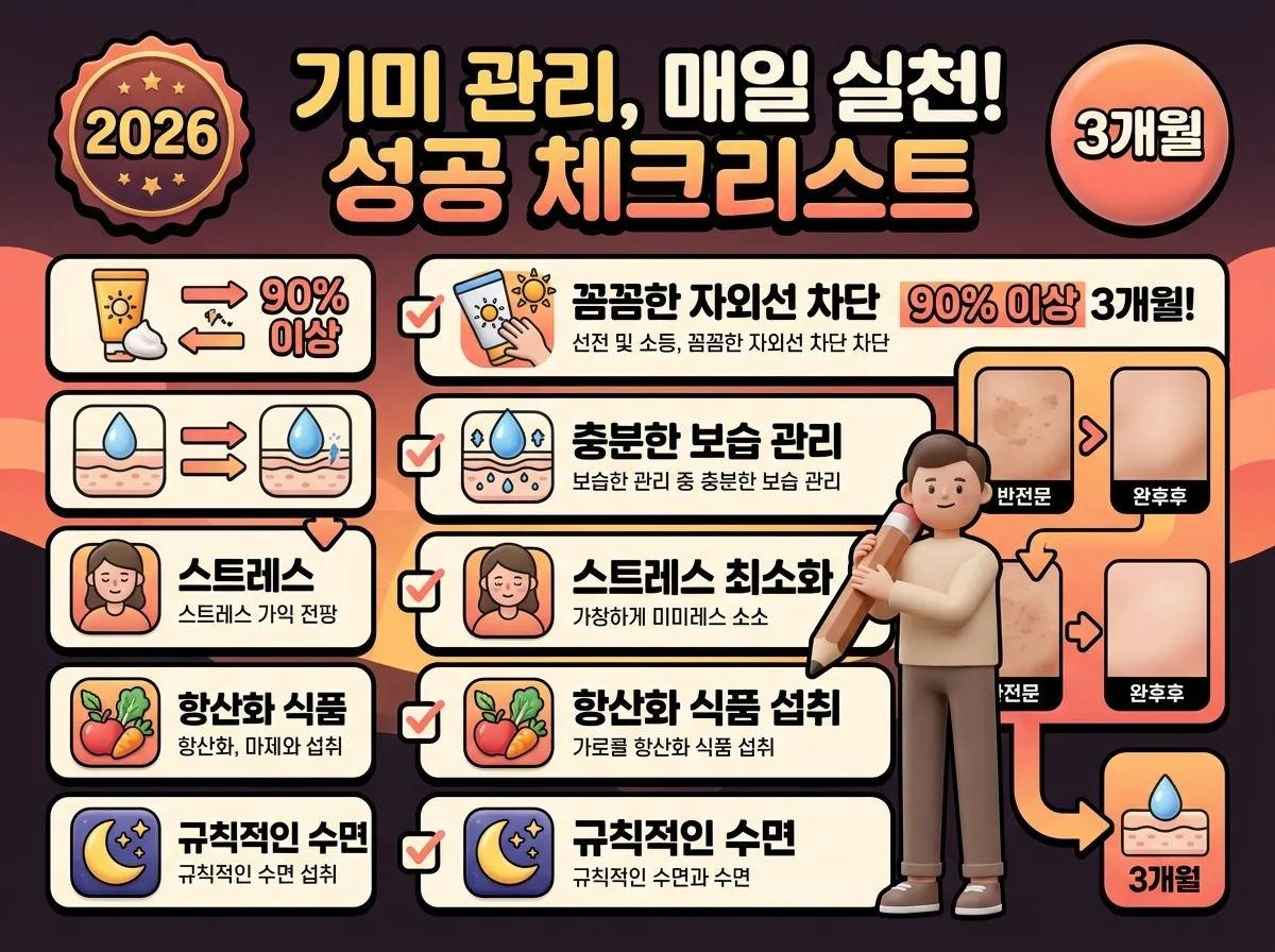 출산 후 악화된 기미, 2026년 최신 관리법 5가지와 흔한 오해 이미지 2