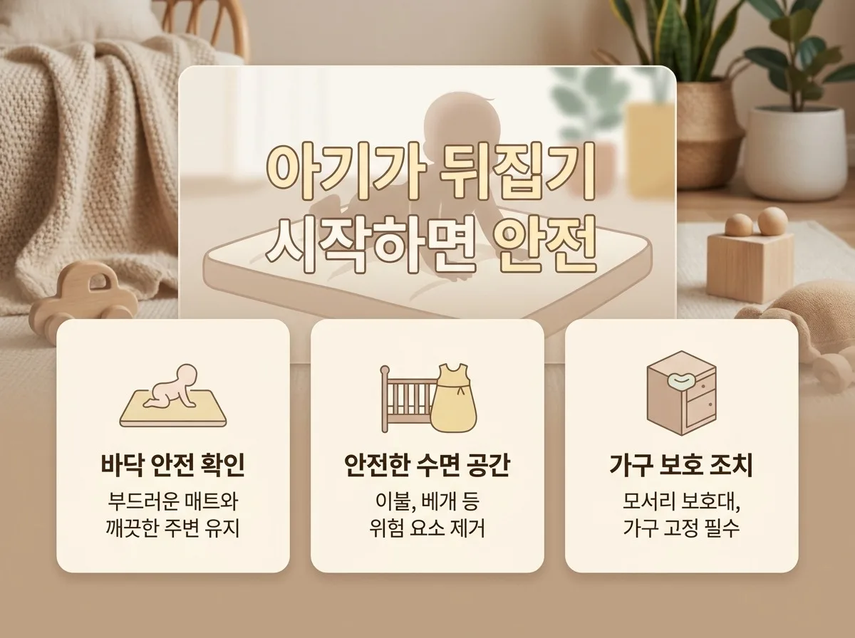 아기 뒤집기, 2026년 질식사고 막는 5가지 안전 수칙과 흔한 오해