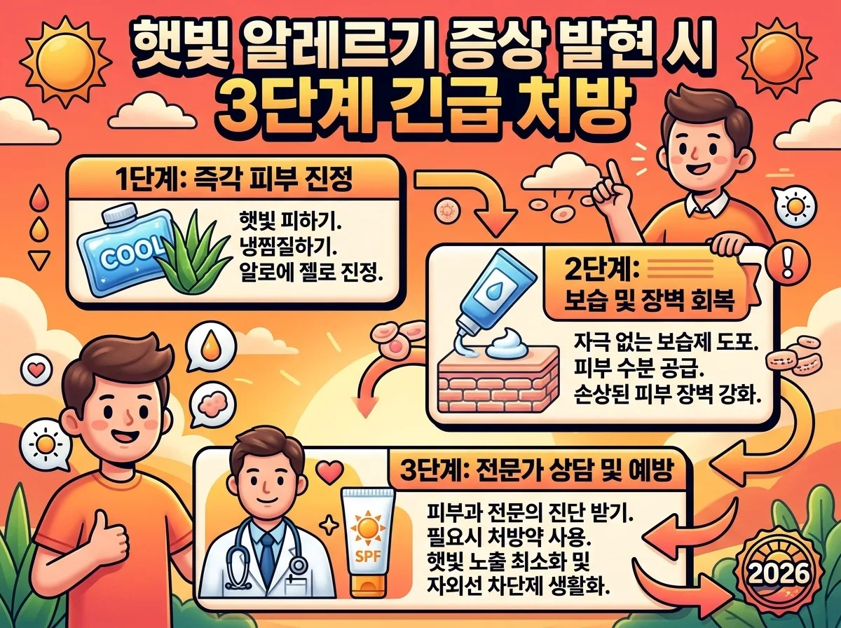 2026 여름철 햇빛 알레르기, 민감성 피부를 위한 3단계 증상 완화 루틴 이미지 1