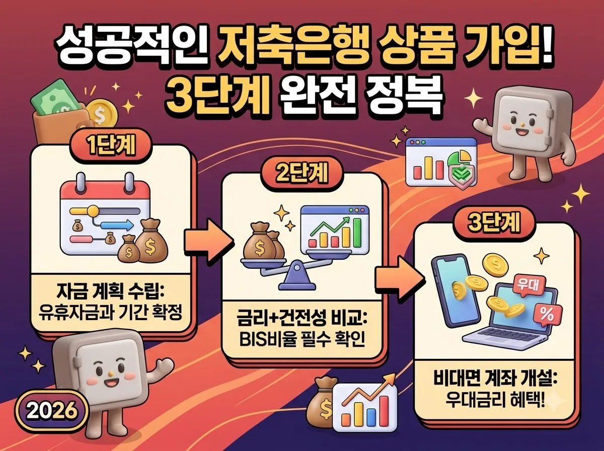 저축은행금리비교 2026년 하반기 고수익 상품 선택법과 3가지 주의점 이미지 2
