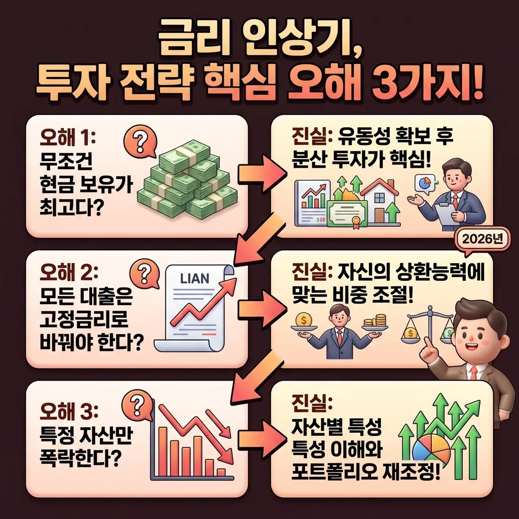 2026년 하반기 한국은행 금리 인상 시, 투자 전략 핵심 오해 3가지 이미지 1