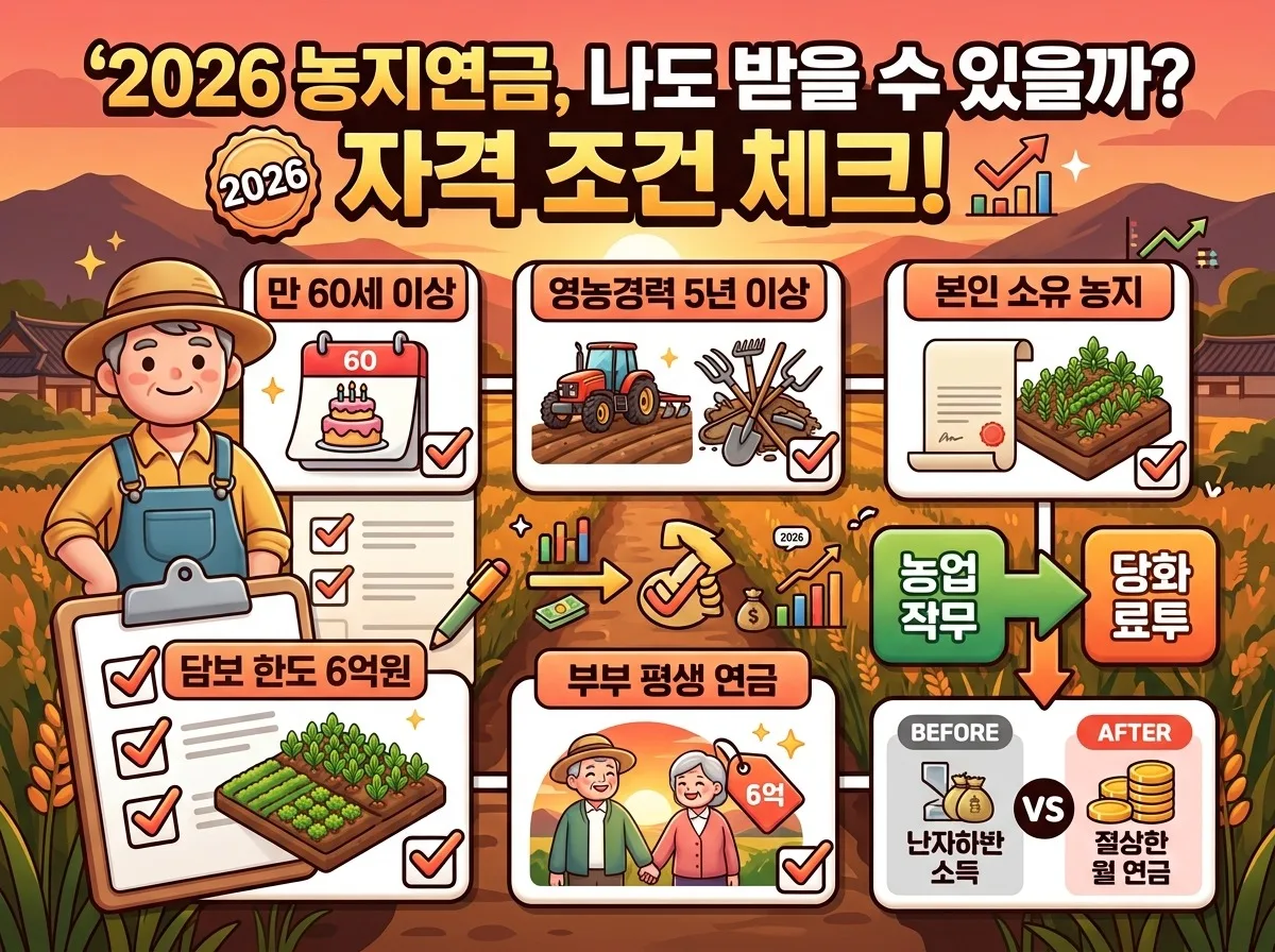 2026 농지연금 자격 조건과 수령액 높이는 3가지 핵심 세부 전략 이미지 1