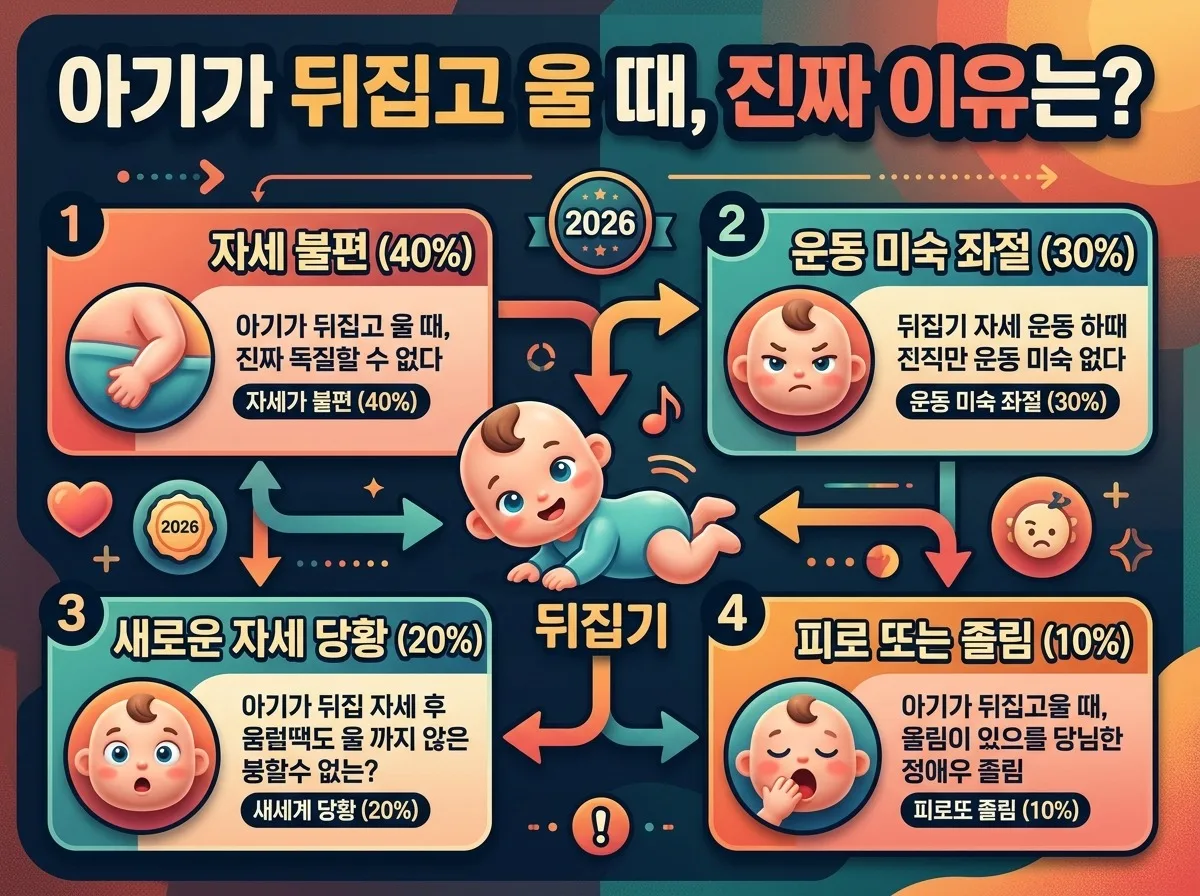 아기 뒤집기 후 되집기 못해 울 때, 2026년 최신 해결법 4가지 이미지 1