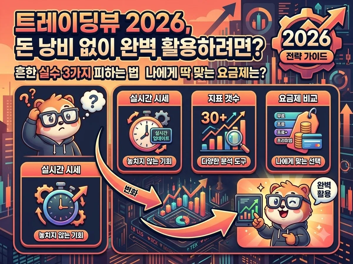 트레이딩뷰 2026년 요금제 선택과 흔한 실수 3가지: 스마트한 차트 활용법