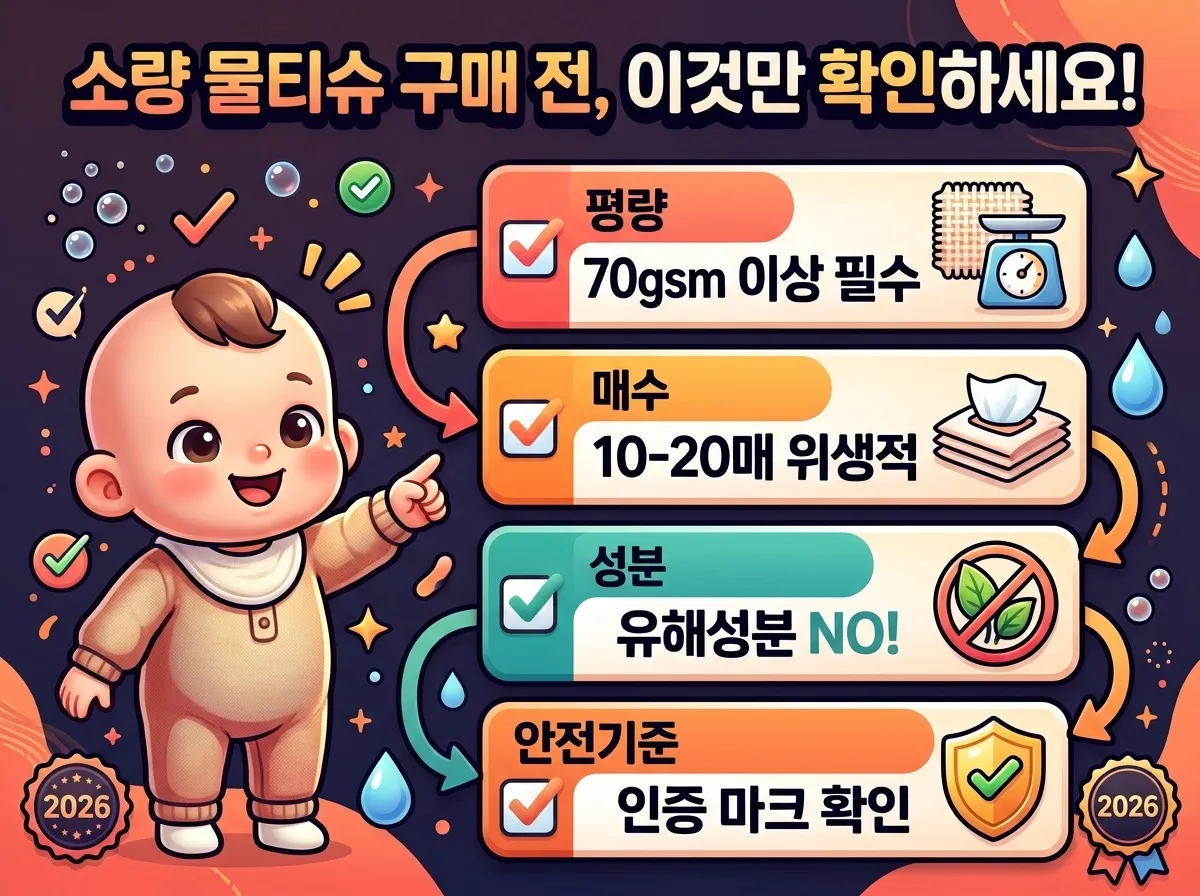 외출용 아기물티슈 휴대성 좋은 소량 포장 4종 비교 (2026) 이미지 1