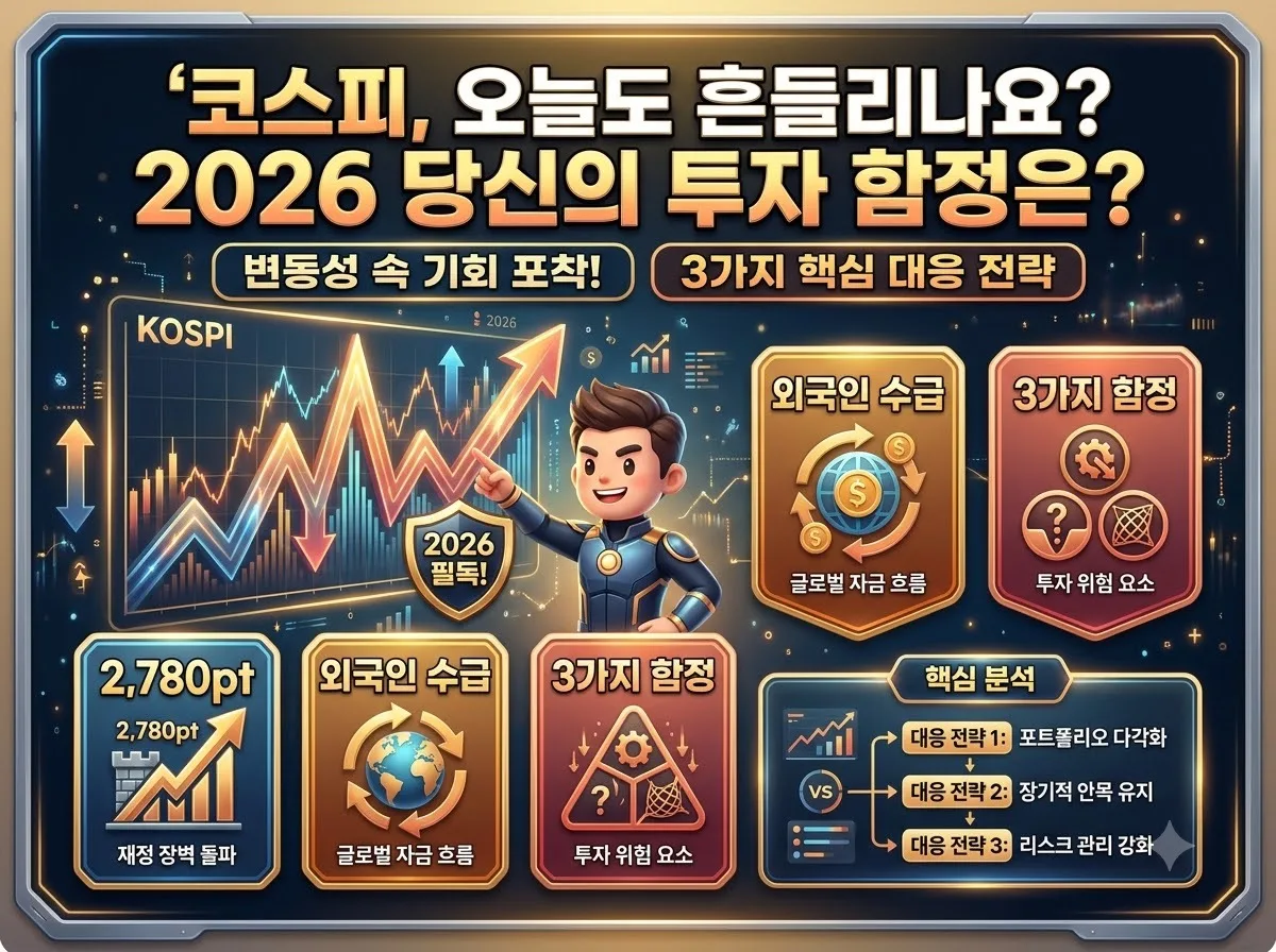 오늘 코스피 지수 변동성 대응법, 2026년 투자자가 놓치는 3가지 함정